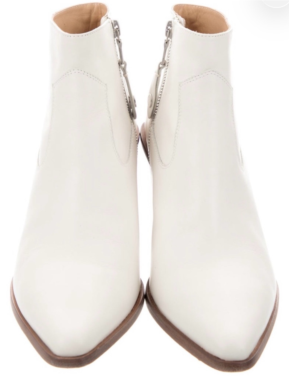 Rag & Bone Women’s White Leather Ankle Boots